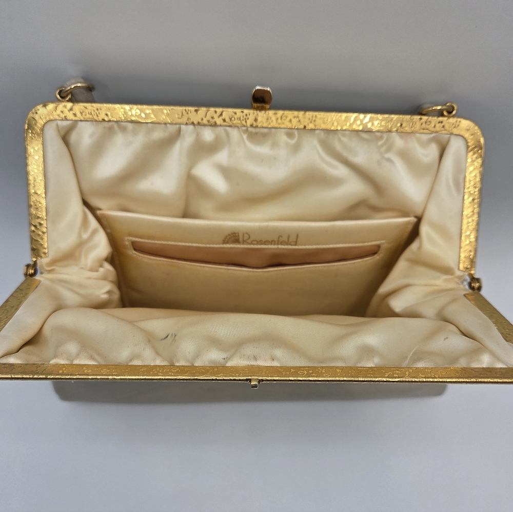 Vintage Rosenfeld Ivory Leather Handbag - Picture 3 of 7